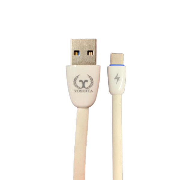 کابل تبدیل USB به USB-C یوشیتا مدل ژله ای کد SHR 750 طول 0.23 متر