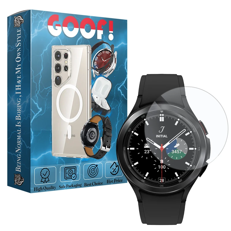 محافظ صفحه نمایش گوف مدل Glassy-G مناسب برای ساعت هوشمند سامسونگ Galaxy Watch 4 classic 42mm