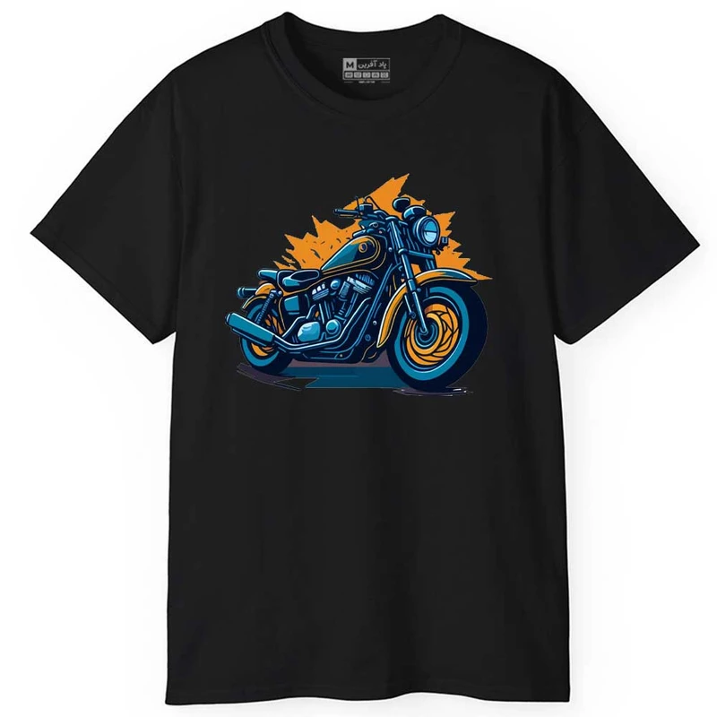 تی‌شرت آستین کوتاه مردانه پاد آفرین مدل موتور سواری کد 1577