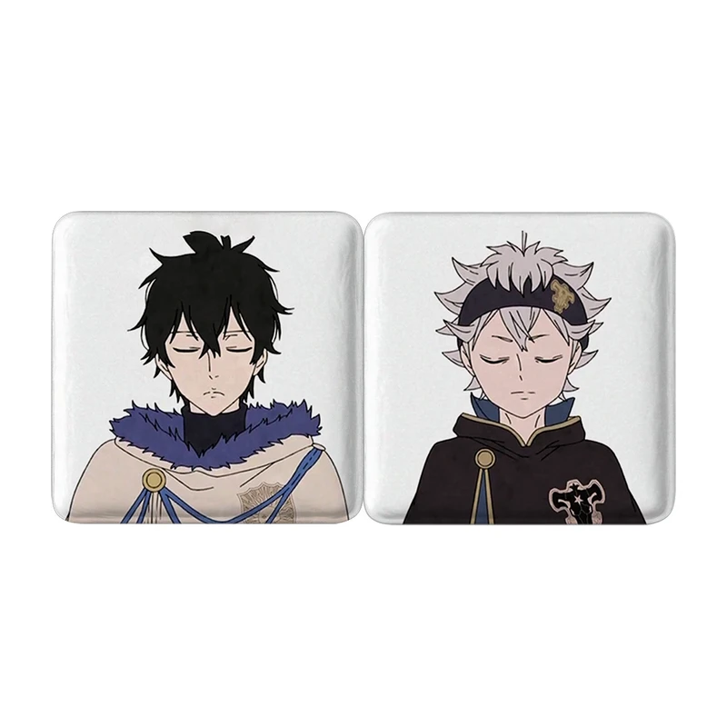 مگنت خندالو مدل انیمه شبدر سیاه بلک کلاور Black Clover کد A105 مجموعه 2 عددی