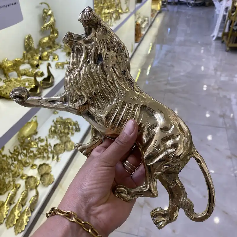 دکوری برنجی مدل شیر کد 1950g829