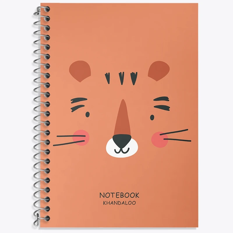 دفتر زبان 50 برگ خندالو مدل سه خط طرح ببر کد N816