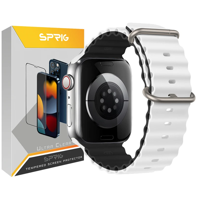 بند اسپریگ مدل Ocean dual color مناسب برای اپل واچ 42 / 44 / 45 / 49 میلی متر