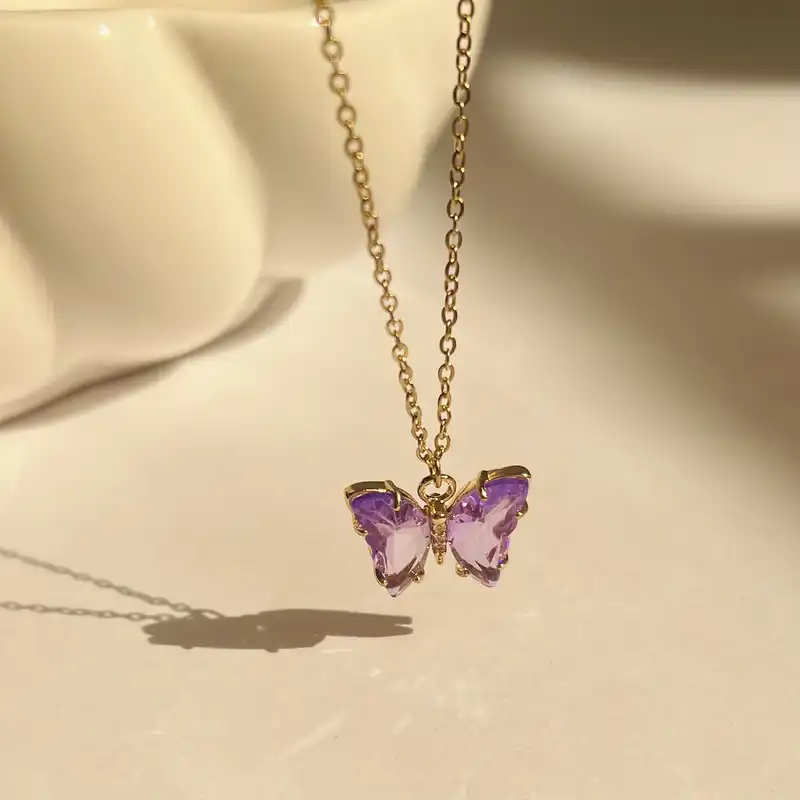 گردنبند زنانه مدل پروانه کد 01