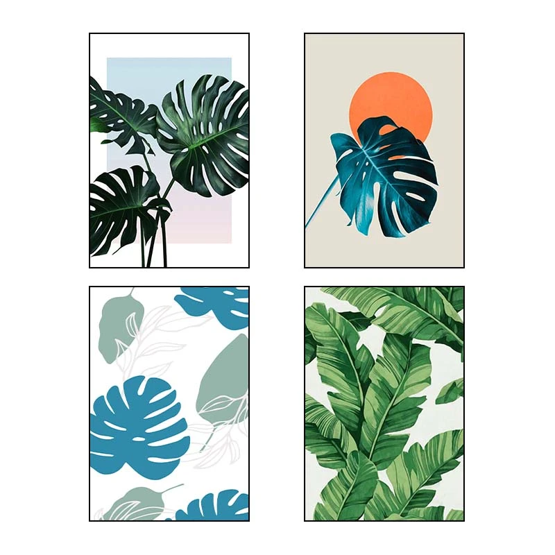 تابلو شاسي کارنيکا طرح گل استوایی tropical کد 73101 مجموعه 4 عددی
