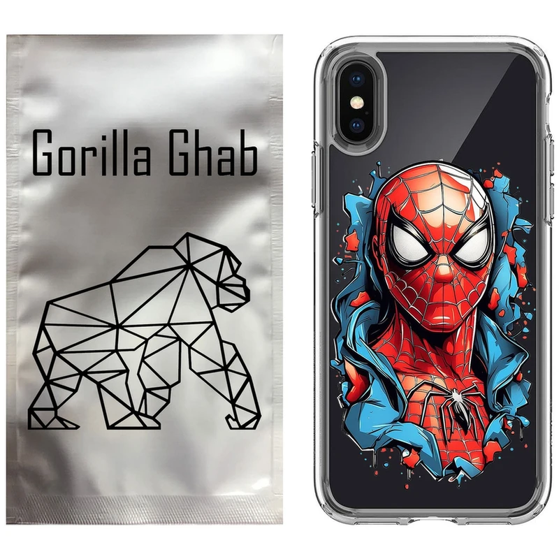 کاور گوریلا قاب مدل CLG کد 34 طرح اسپایدرمن مناسب برای گوشی موبایل اپل iPhone X / XS