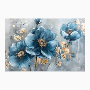 فرش پارچه‌ای مدل فرشینه طرح گل طلایی کد AR3058771