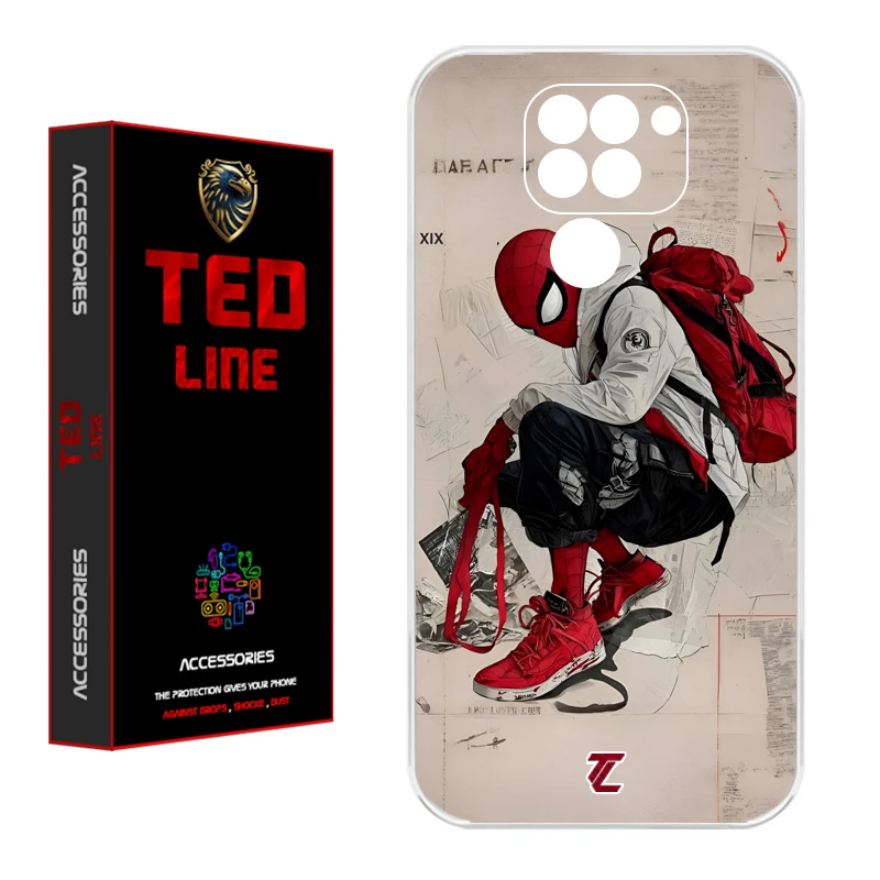 کاور تدلاین طرح مرد عنکبوتی کد 1163 مناسب برای گوشی موبایل شیائومی Redmi Note 9