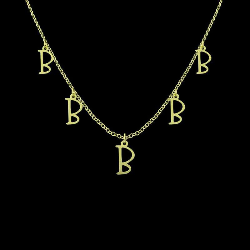 گردنبند طلا 18 عیار زنانه مدوپد مدل حرف B کد RNA16966