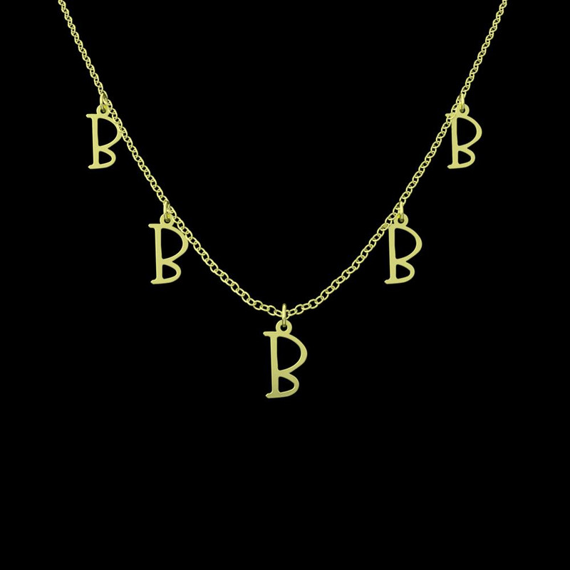 گردنبند طلا 18 عیار زنانه مدوپد مدل حرف B کد RNA16966