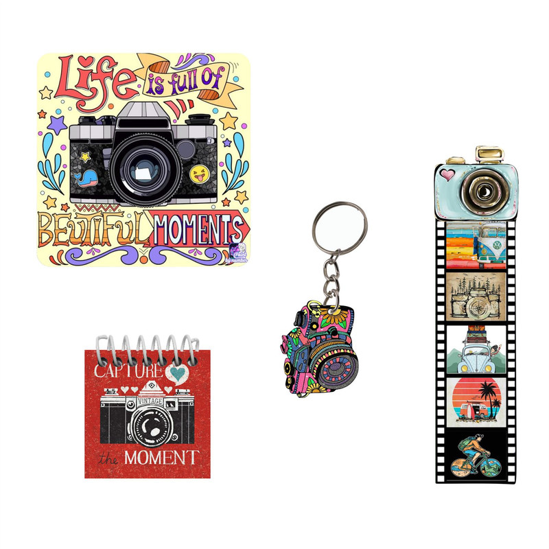 ست لوازم التحریر مدل دوربین فانتزی مجموعه 4 عددی