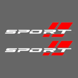 برچسب بدنه خودرو شیپرس طرح SPORT کد Ss006SR بسته دو عددی