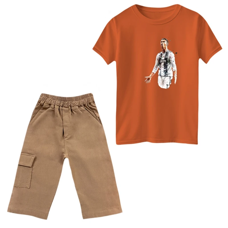 ست تی‌شرت و شلوارک پسرانه مدل رونالدو کد 7