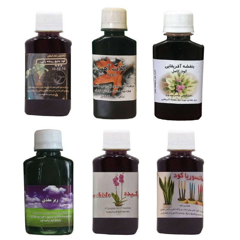 کود مایع فسفر ریشه زایی 10-52-10 و کلات آهن و بنفشه آفریقایی و ریز مغذی و ارکیده و سانسوریا مدل life drope حجم 120 میلی لیتر