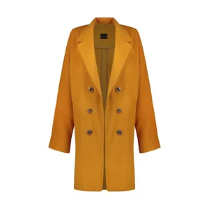 پالتو زنانه ان سی نو مدل الیزه رنگ خردلی 