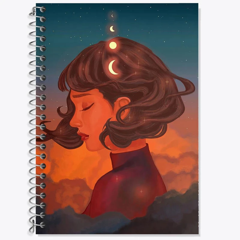 دفتر زبان 50 برگ خندالو مدل دو خط طرح دخترانه کد 25642