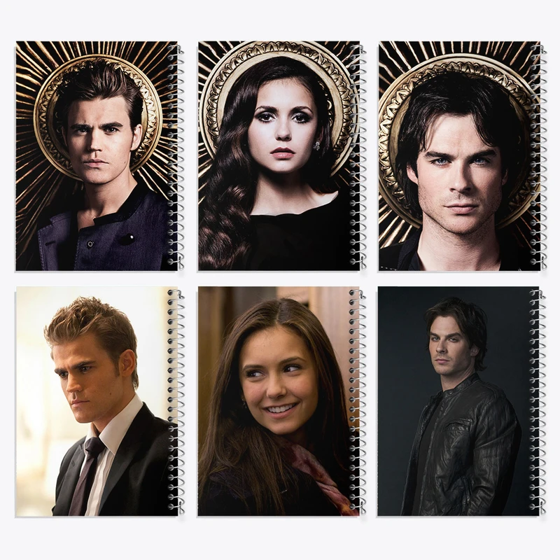 دفتر مشق 100 برگ خندالو طرح خاطرات خون آشام (The Vampire Diaries) کد 716 مجموعه 6 عددی