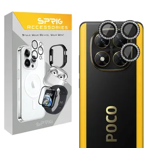 Sprig Ring Metal Diamond Camera Lens Protector For Xiaomi Poco X7