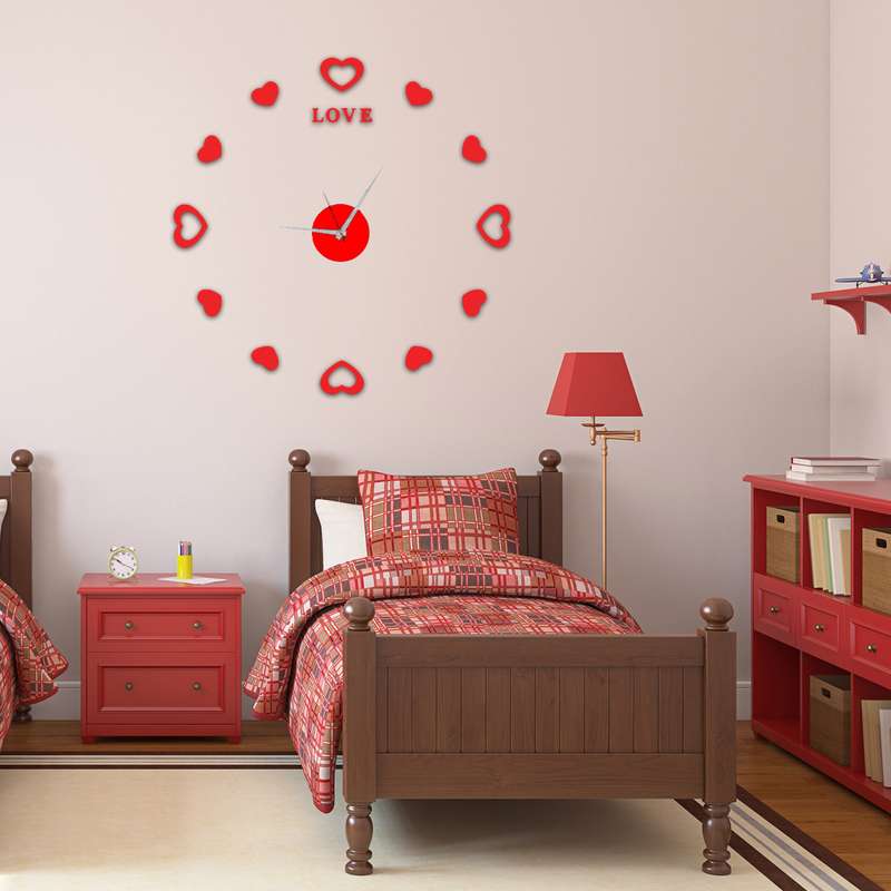 ساعت دیواری مدل قلب عاشقانه کد66