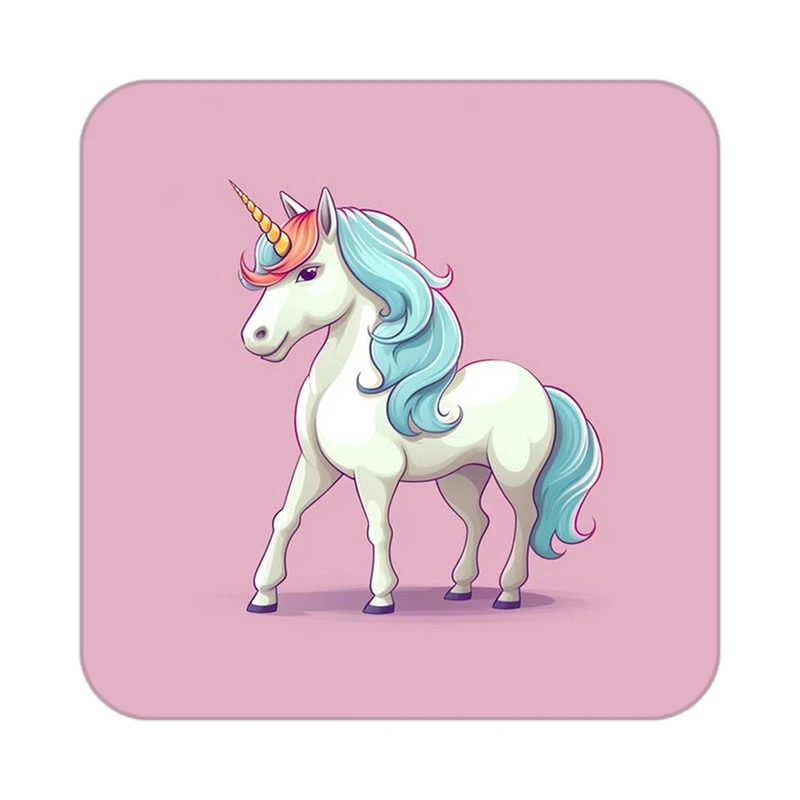 زیر لیوانی کاکتی طرح اسب تک شاخ و یونیکورن مدل mp29848