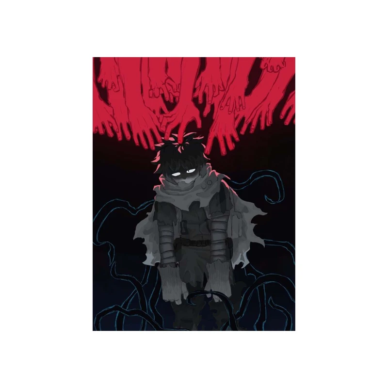 استیکر لپ تاپ و موبایل مدل انیمه طرح مدرسه قهرمانانه من ایزوکو میدوریا My Hero Academia Izuku Midoriya کد 3473