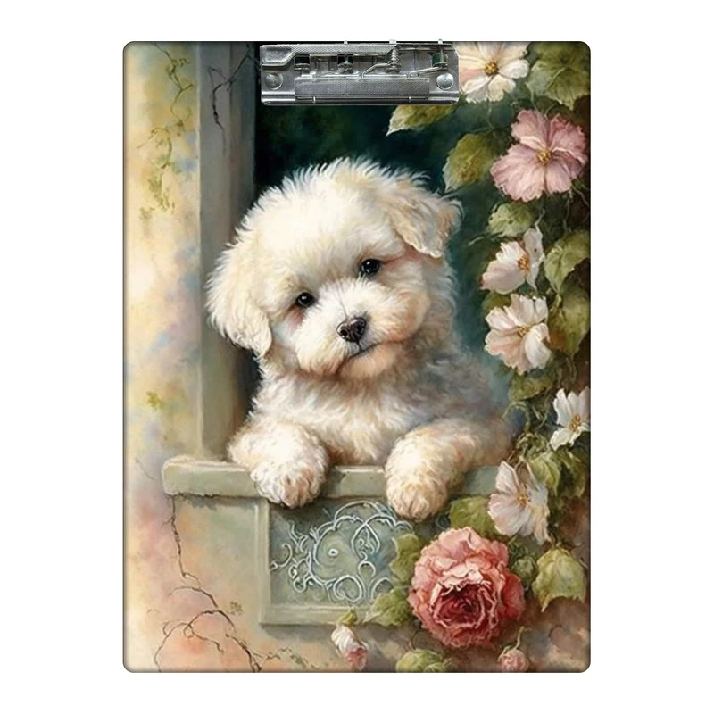 تخته شاسی طرح هاپو و گل ها کد 3318833 سایز A4