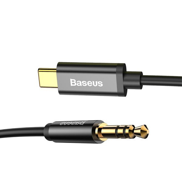 کابل تبدیل USB-C به AUX باسئوس مدل CAM01-M01-BA طول 1.2 متر