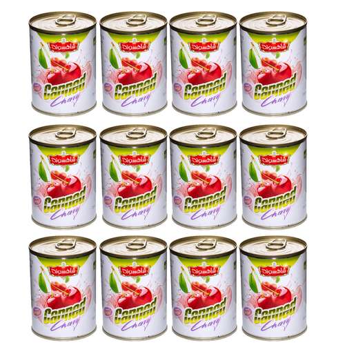 کمپوت گیلاس شاهسوند - 370 گرم بسته 12 عددی