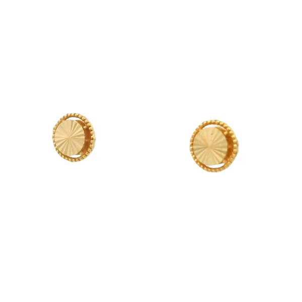 گوشواره میخی طلا 18 عیار زنانه دوست خوب مدل minimalround - 3