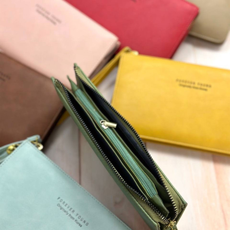 کیف پول زنانه مدل بند دار لوکس کد KZD18-50