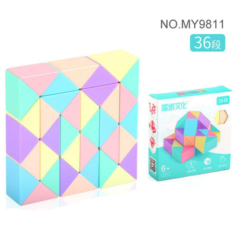 مکعب روبیک موفنگ جیااوشی مدل ماری 36 قطعه مویو ماکارون MoYu Macaron Magic Snake 36 pcs