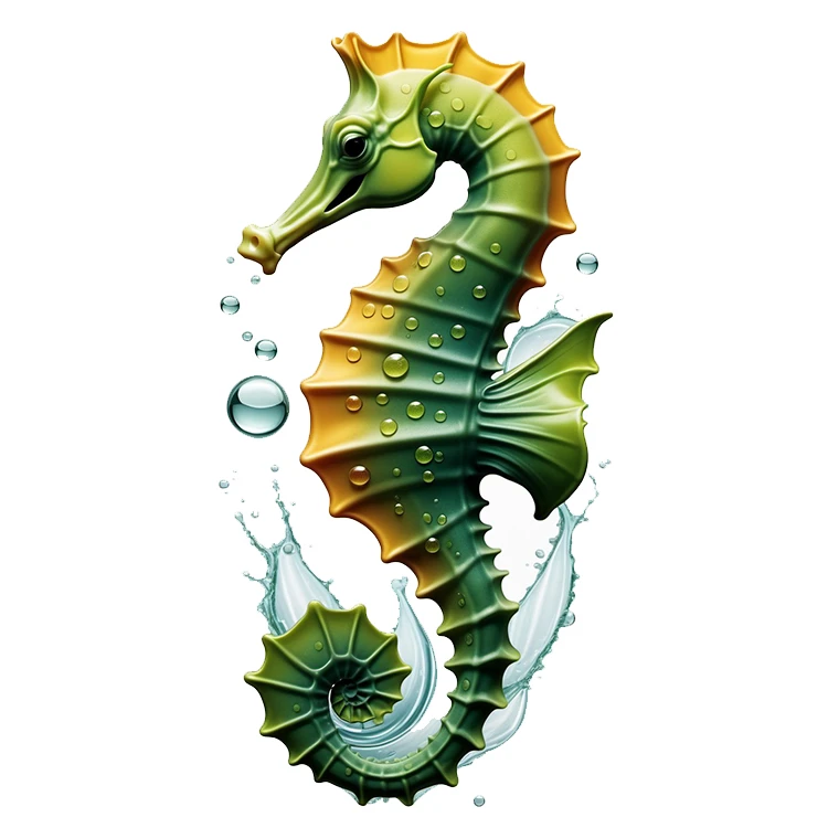 استیکر پارچه و لباس پاد آفرین مدل اسب دریایی کد 3231