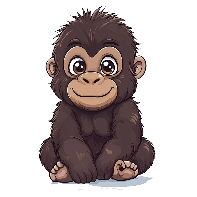 استیکر پارچه و لباس پاد آفرین مدل شامپانزه کد 3243