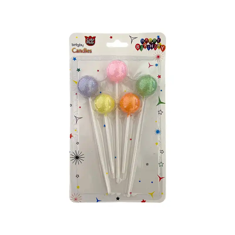 شمع تولد مدل آبنباتی مجموعه 5 عددی