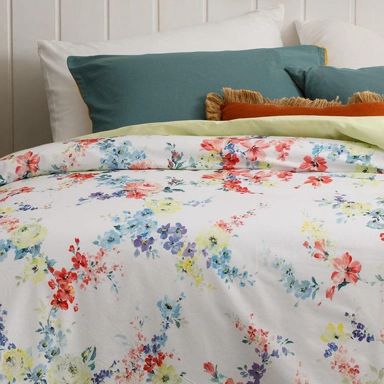 سرویس ملحفه انگلیش هوم مدل Sprig Vanity یک نفره 2 تکه