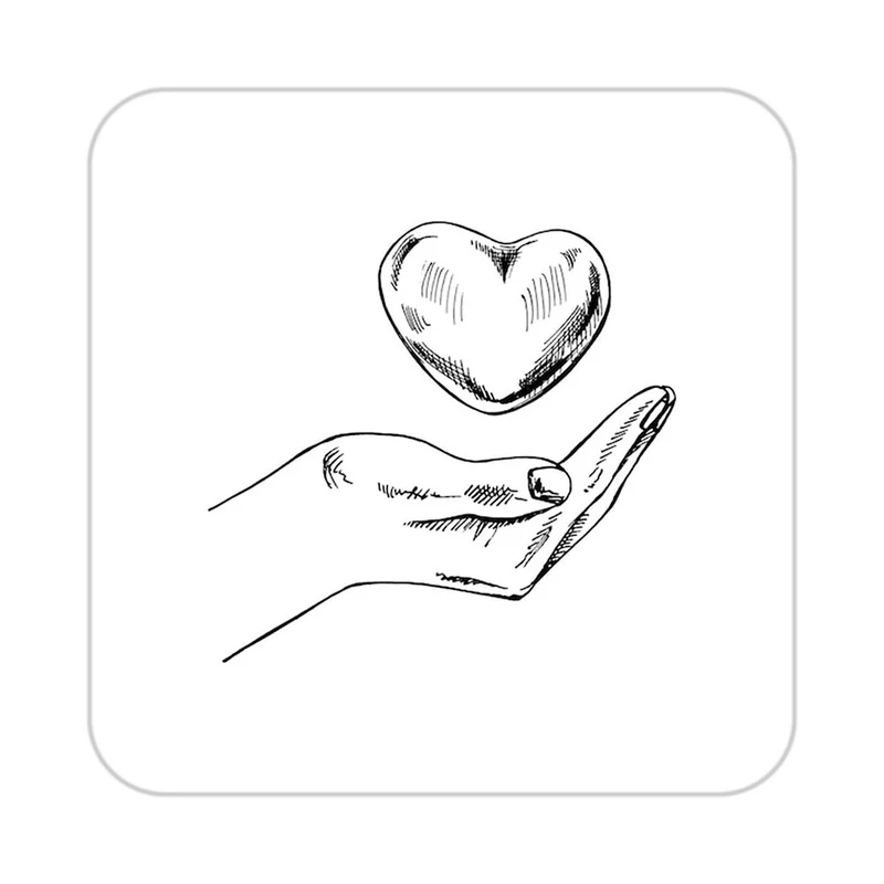 زیر لیوانی کاکتی طرح عاشقانه مدل mp38049