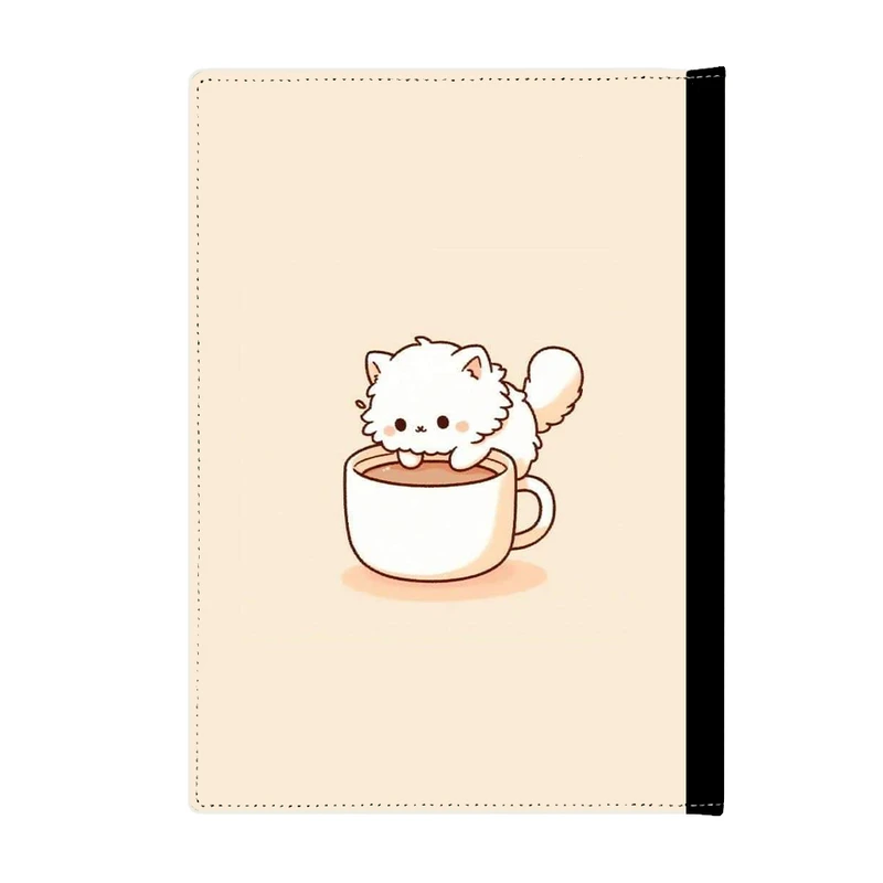 کلاسور پاد آفرین مدل گربه ی ناز و فنجون قهوه کد 464