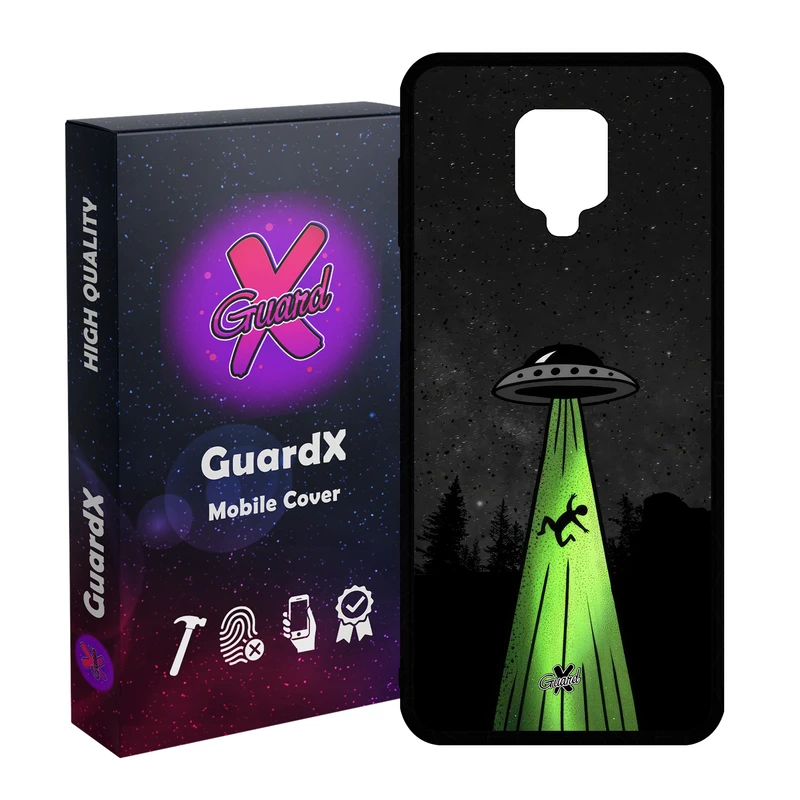 کاور گارد ایکس طرح سفینه فضایی مدل Glass10704 مناسب برای گوشی موبایل شیائومی Redmi Note9 Pro/Note 9 Pro Max/Redmi Note 9S/MI Poco M2 Pro