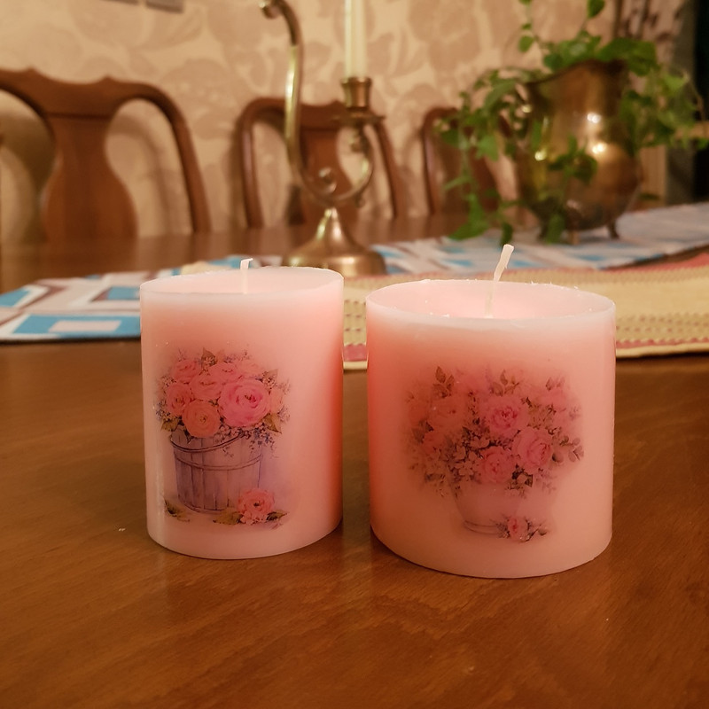 شمع مدل FLOWERS مجموعه 2 عددی