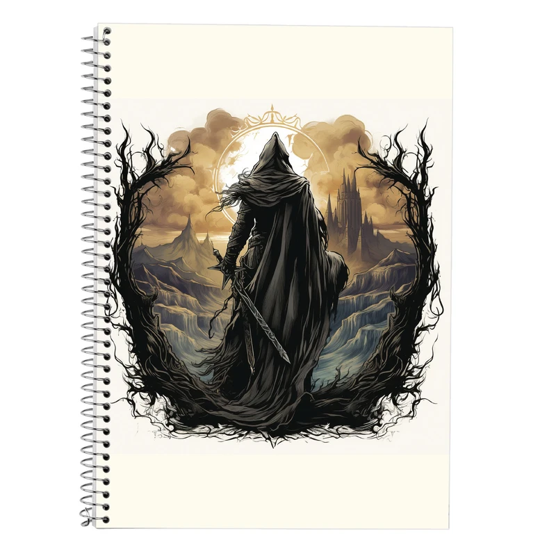 دفتر زبان 50 برگ مدوپد مدل سه خط طرح  ارباب حلقه ها The Lord of the Rings کد DF3090