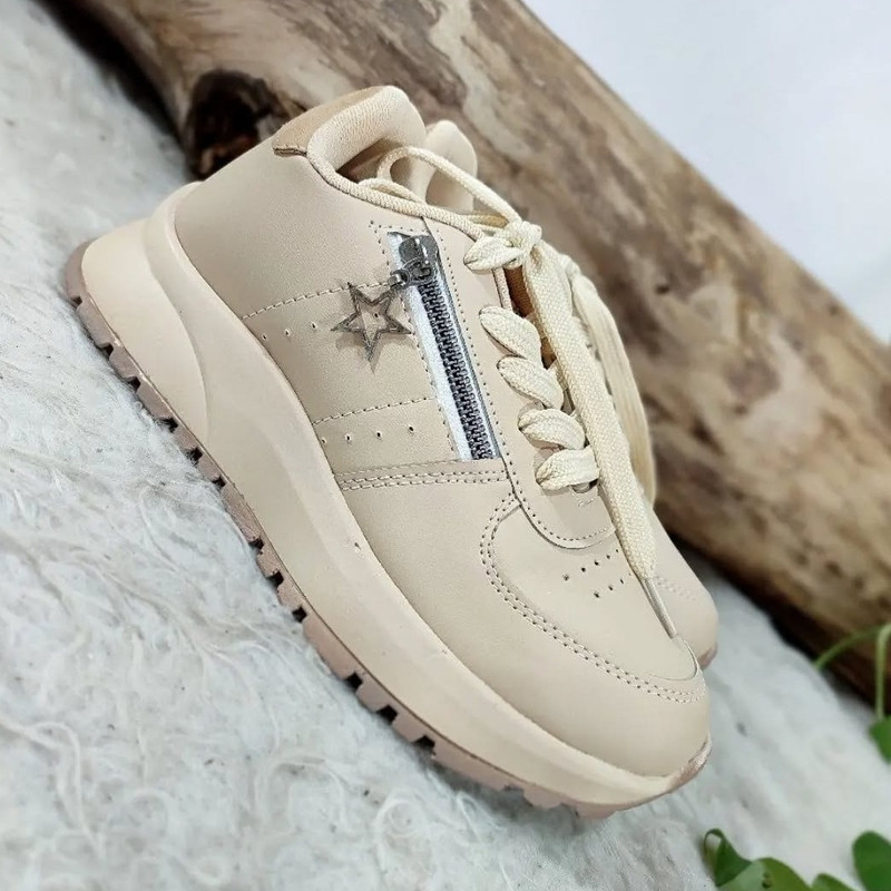 کفش روزمره زنانه مدل آرین زیپ ستاره ای کد 2050