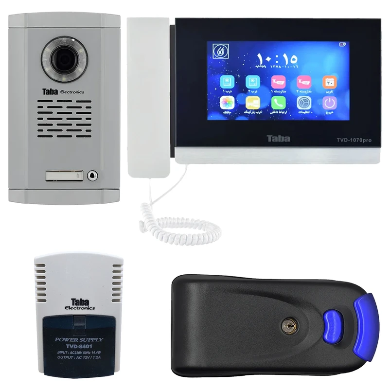 مجموعه دربازکن تصویری تابا الکترونیک مدل 1070PRO یک واحدی