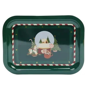 سینی بدون دسته مدل TRENDYilbasiTemali.YESL سایز 30*23 سانتی متر