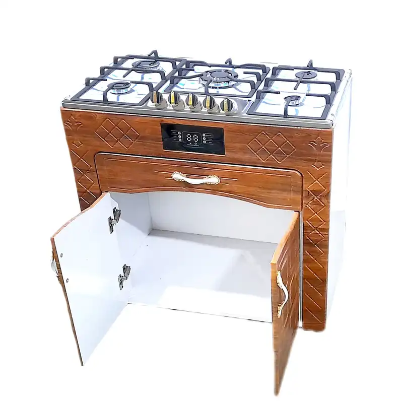 اجاق گاز 5 شعله هاکان مدل اجاق گاز دو درب صفحه استیل اپکسی با ترموکوپل