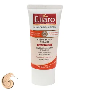 کرم ضد آفتاب رنگی الارو مدل SPF50 محافظ UVA ،UVB، ضد چروک، مناسب انواع پوست تحت لیسانس حجم 50 میلی‌لیتر...