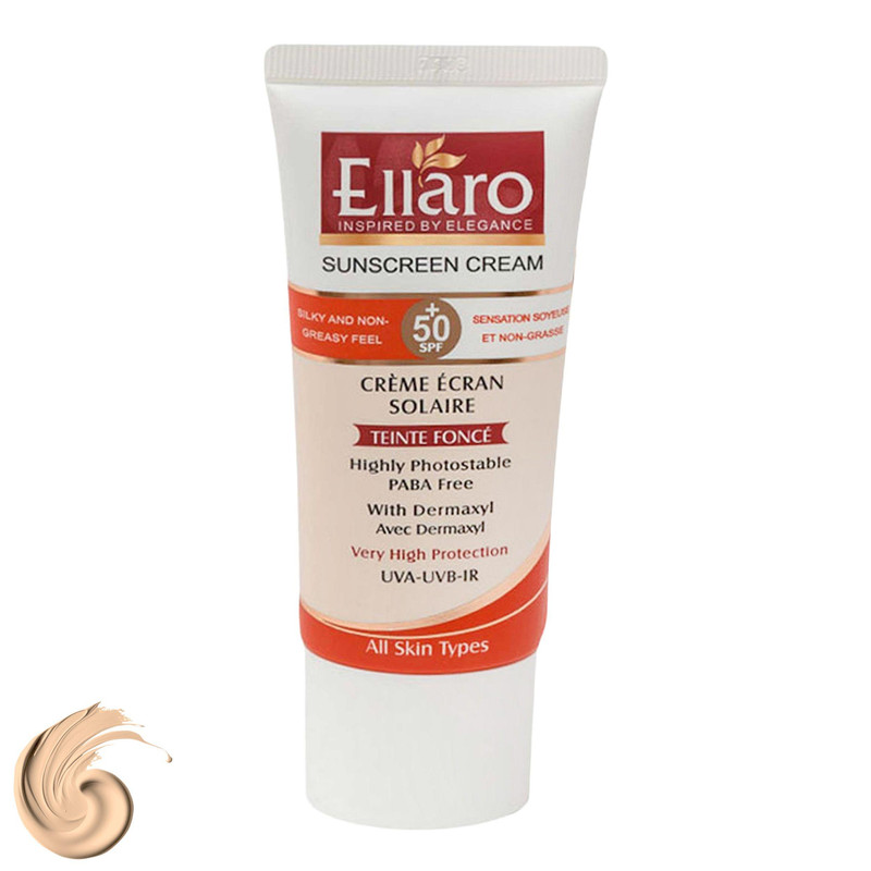 کرم ضد آفتاب رنگی الارو مدل SPF50 محافظ UVA ،UVB، ضد چروک، مناسب انواع پوست حجم 50 میلی‌لیتر