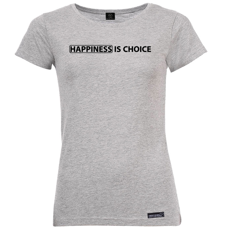 تی شرت آستین کوتاه زنانه 27 مدل Happiness Is Choice کد MH970