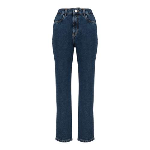 شلوار جین زنانه سرژه مدل 221153 مام فیت رنگ آبی