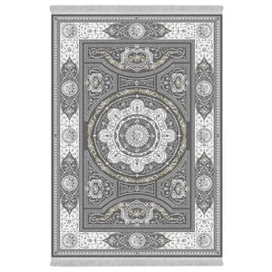 فرش پارچه‌ای دفه مدل فرشینه هازان مخمل طرح فانتزی کد 3041