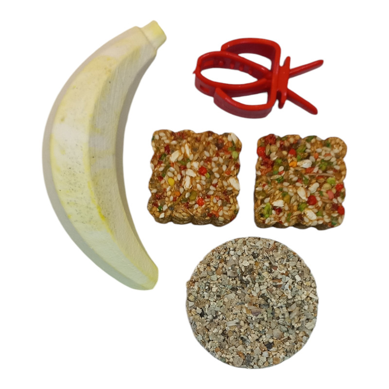 بلوک کلسیم و تشویقی کلاغ سفید مدل میوه ای مجموعه 3 عددی